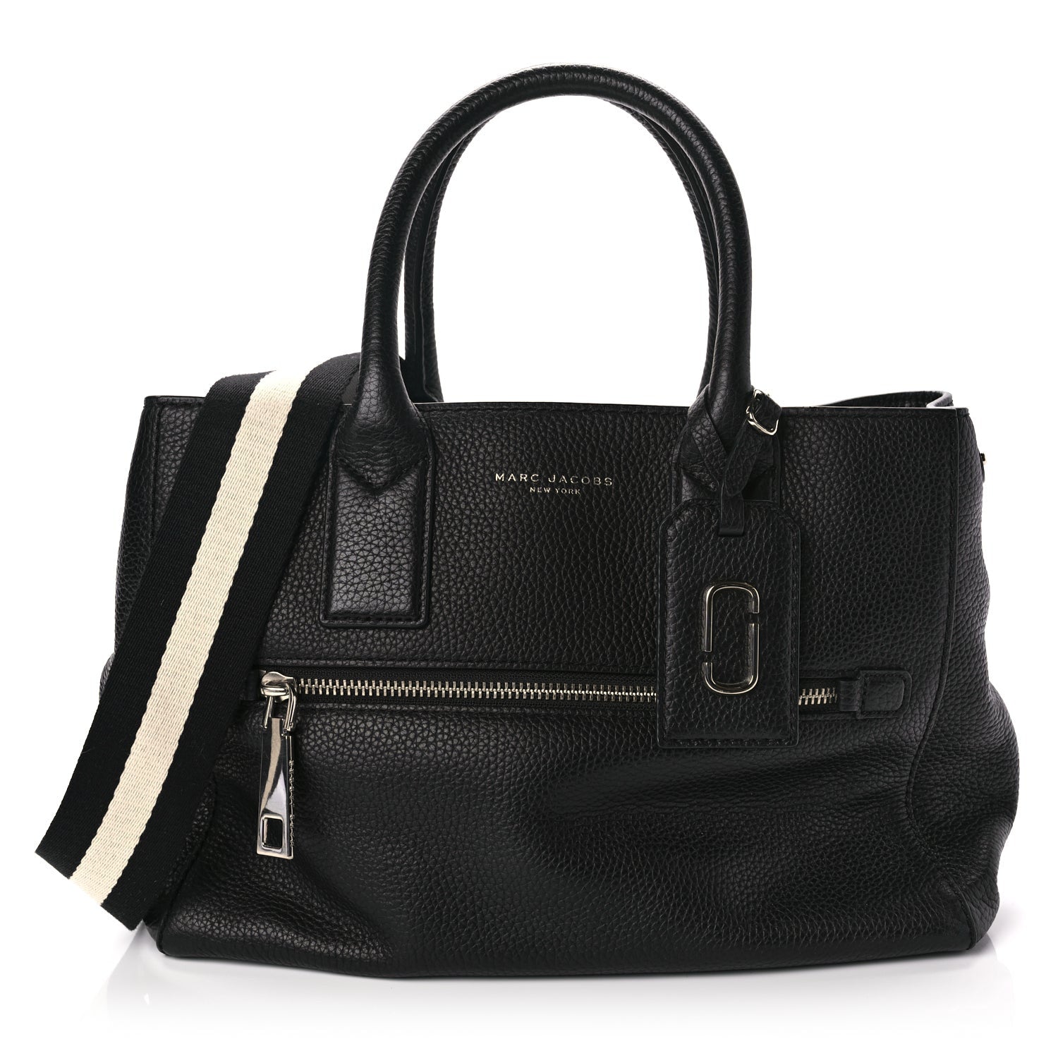 Marc Jacobs Grained Calfskin Satchel Bag Black 1 of 8