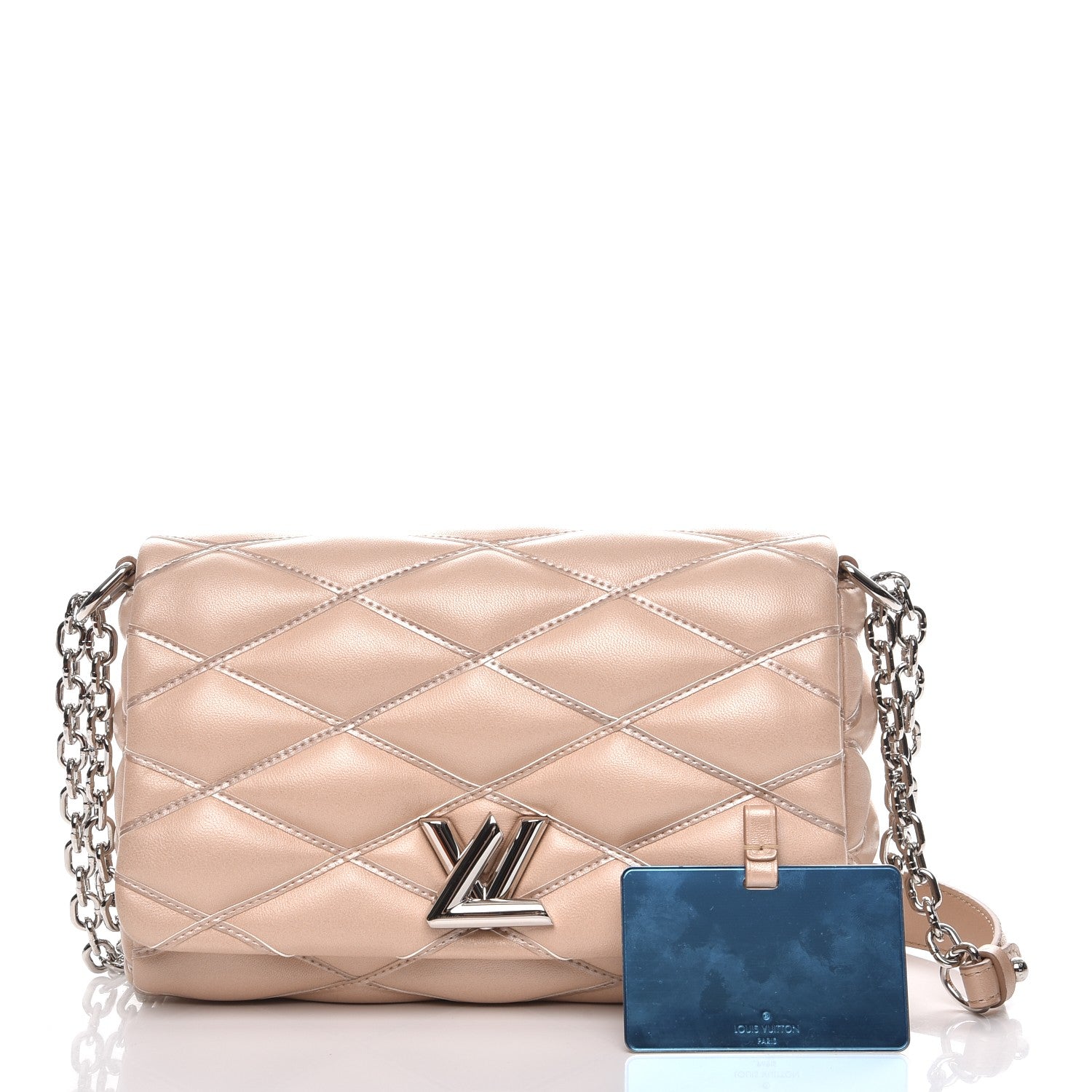 Louis Vuitton Lambskin Malletage GO-14 PM Champagne 3 of 9