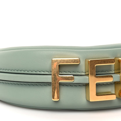 Fendi Vitello Grace New Matte Nano graphy Hobo Charm Menta 7 of 16