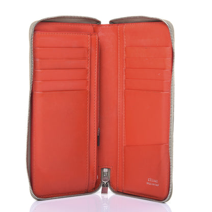 Celine Drummed Calfskin Zip Around Organizer Wallet Dune 5 of 20