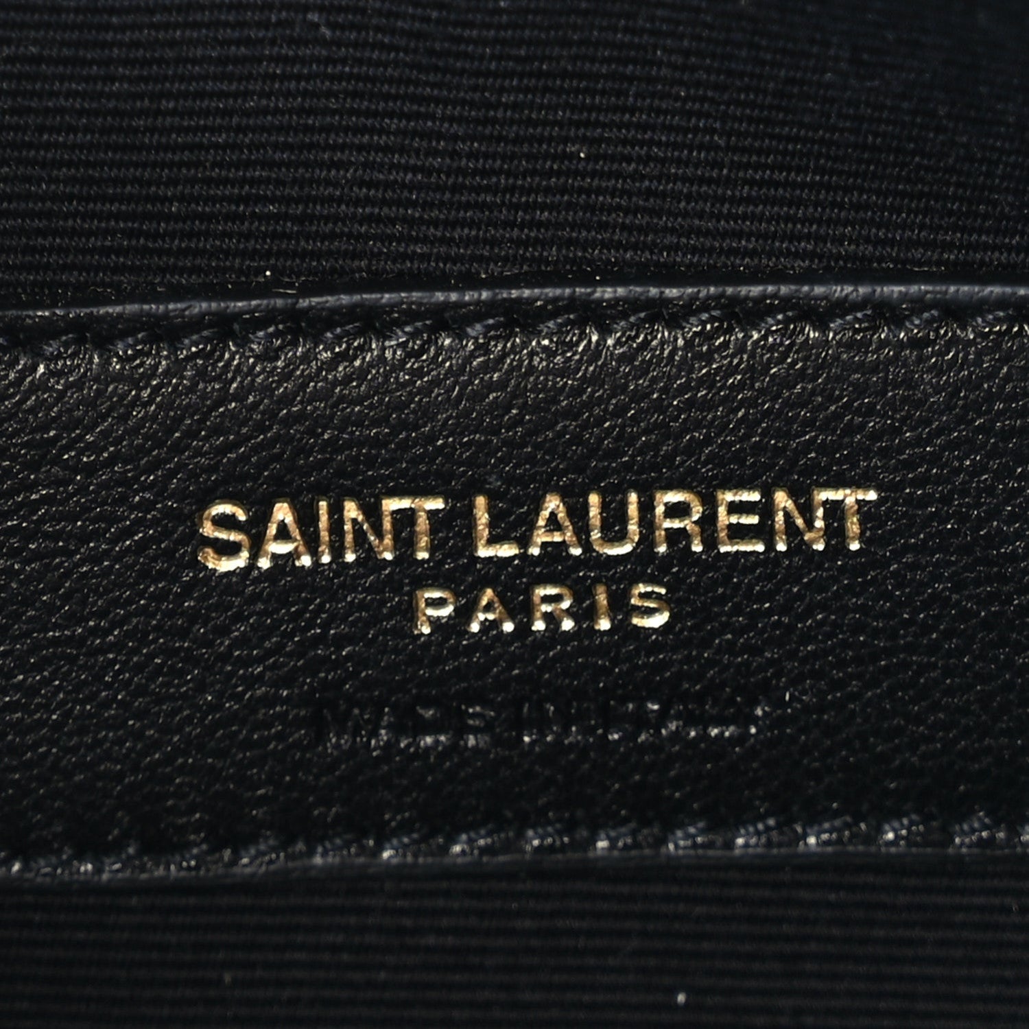Saint Laurent Grain De Poudre Chevron Monogram Bill Pouch  Black 7 of 7