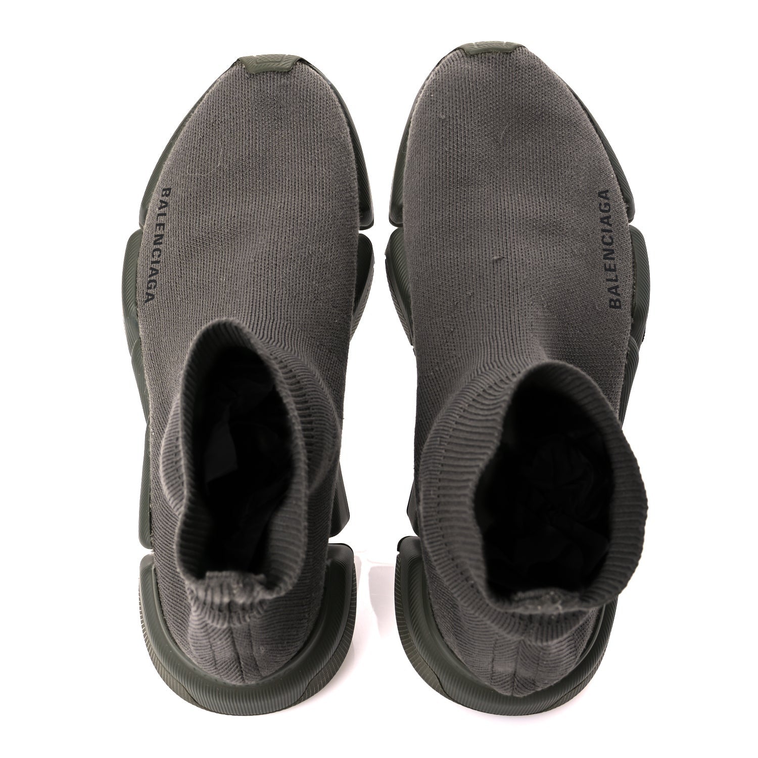 Balenciaga Technical 3D Recycled Knit Womens Speed 2.0 Sneakers 37 Monocolor Dark Kaki 2 of 9