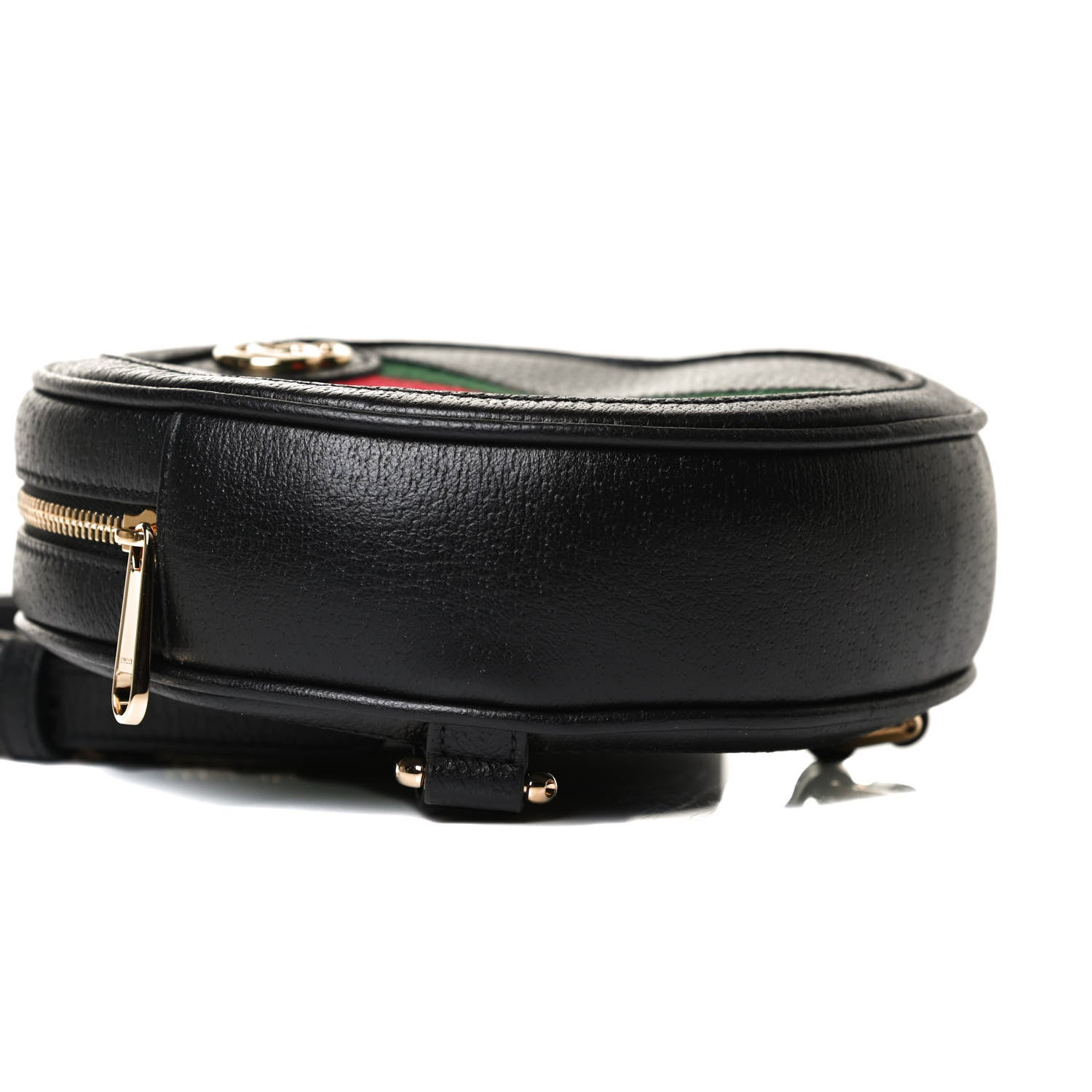 Gucci Grained Calfskin Web Mini Ophidia Round Backpack Black 7 of 10