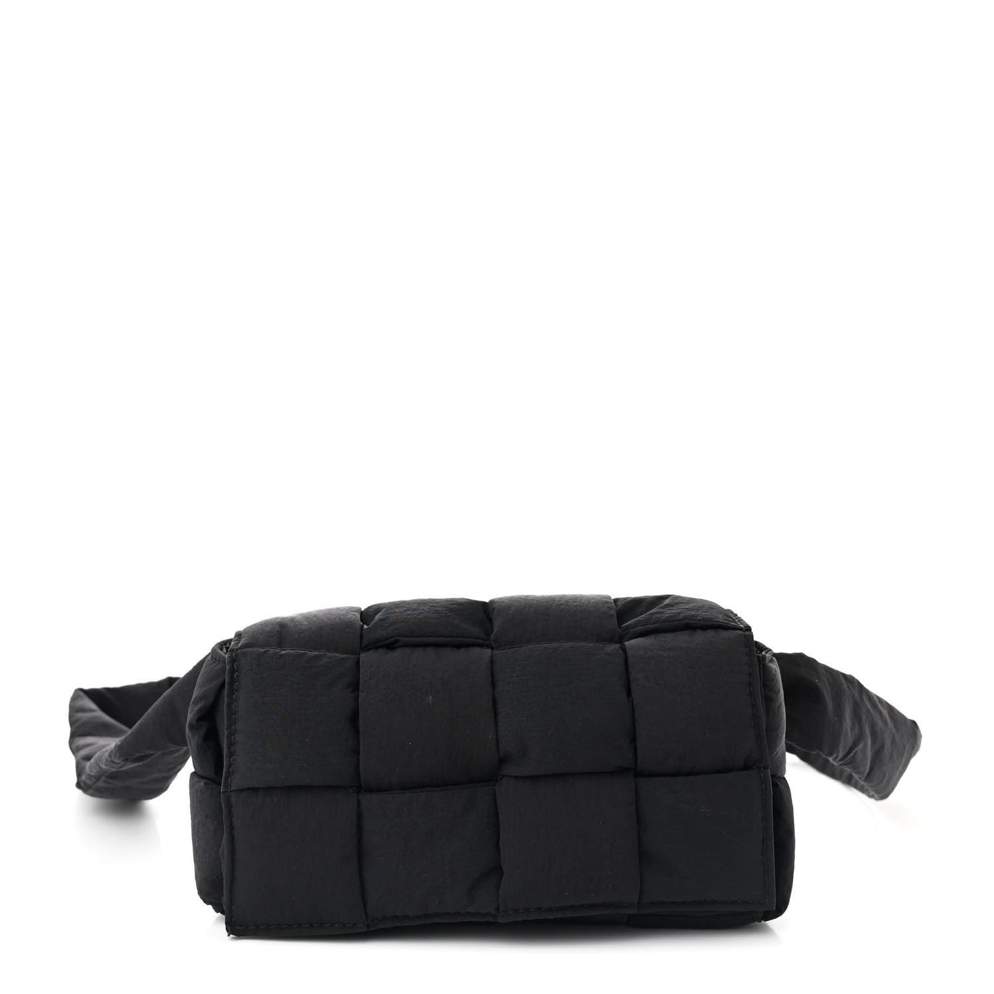 Nylon Intrecciato Padded Tech Mini Cassette Belt Bag Black