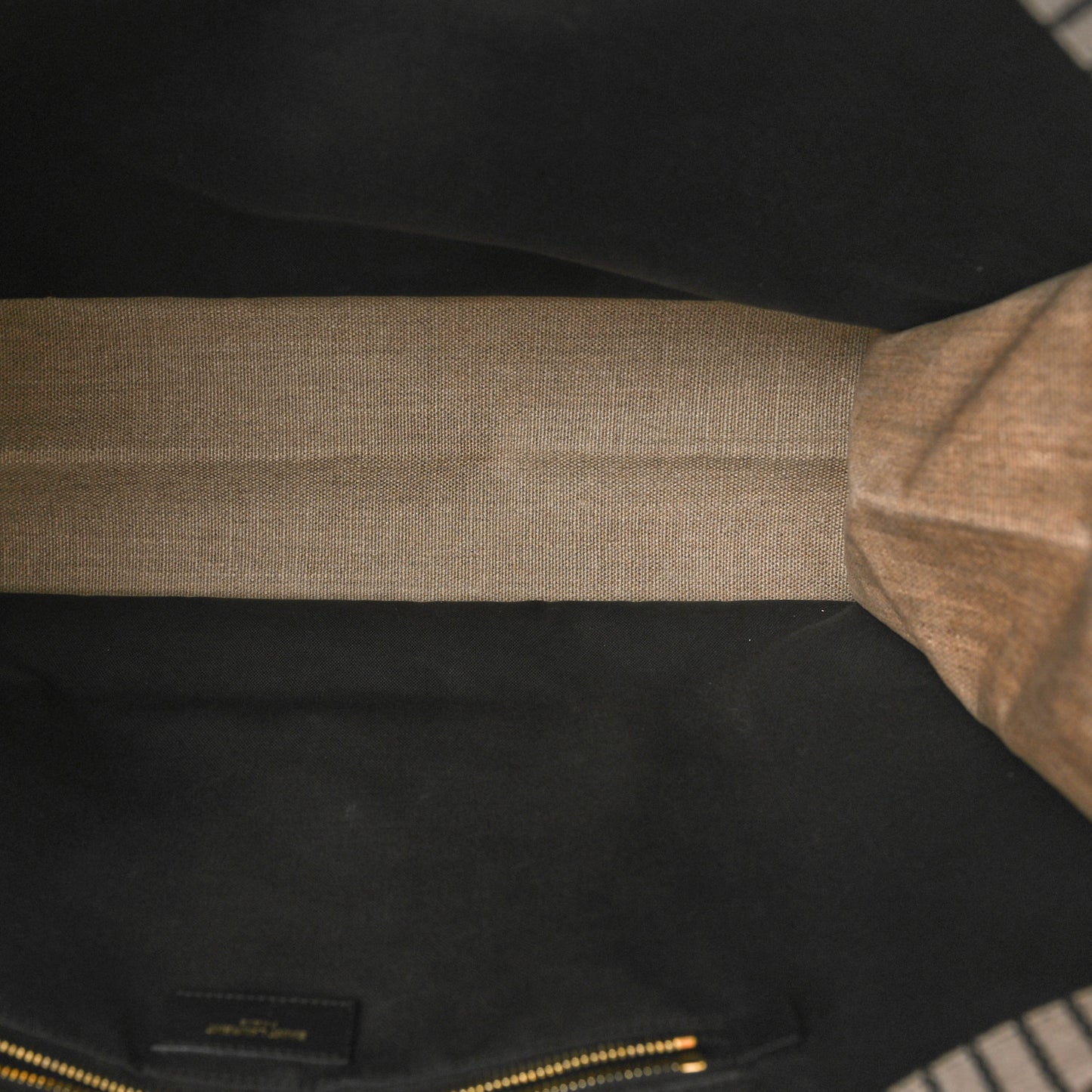 Embroidered Cotton Linen Rive Gauche Noe Tote Natural Black