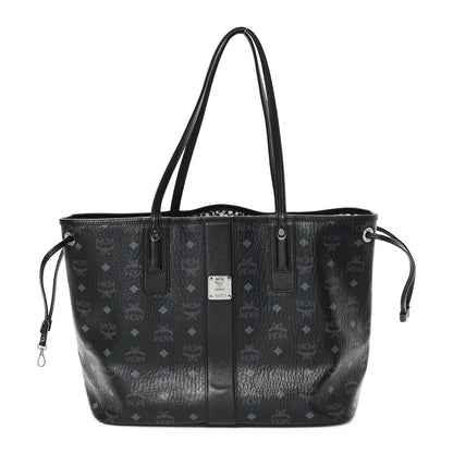 MCM Grained Calfskin Visetos Medium Liz Reversible Shopper Tote Black 1 of 7