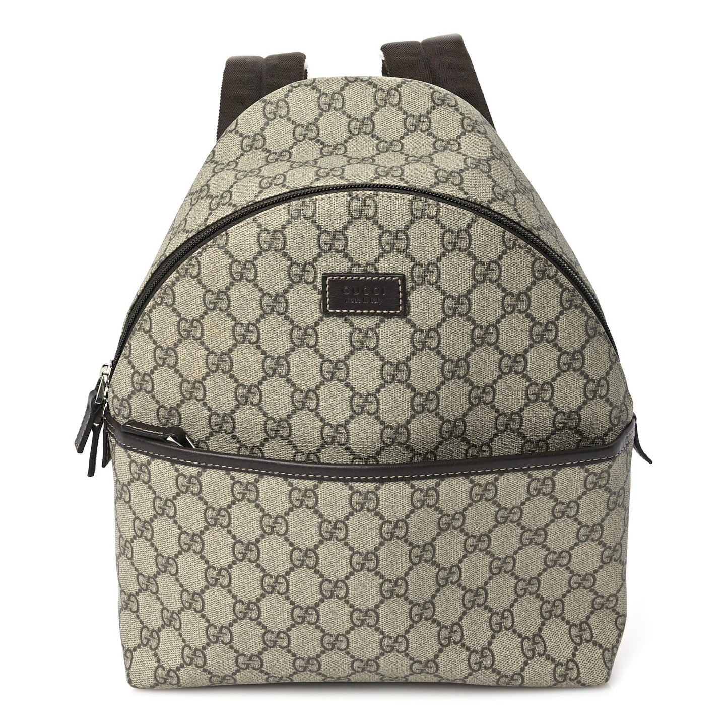 GG Supreme Monogram Margaux Calfskin Childrens Day Backpack Beige Ebony Cocoa Dark Chocolate