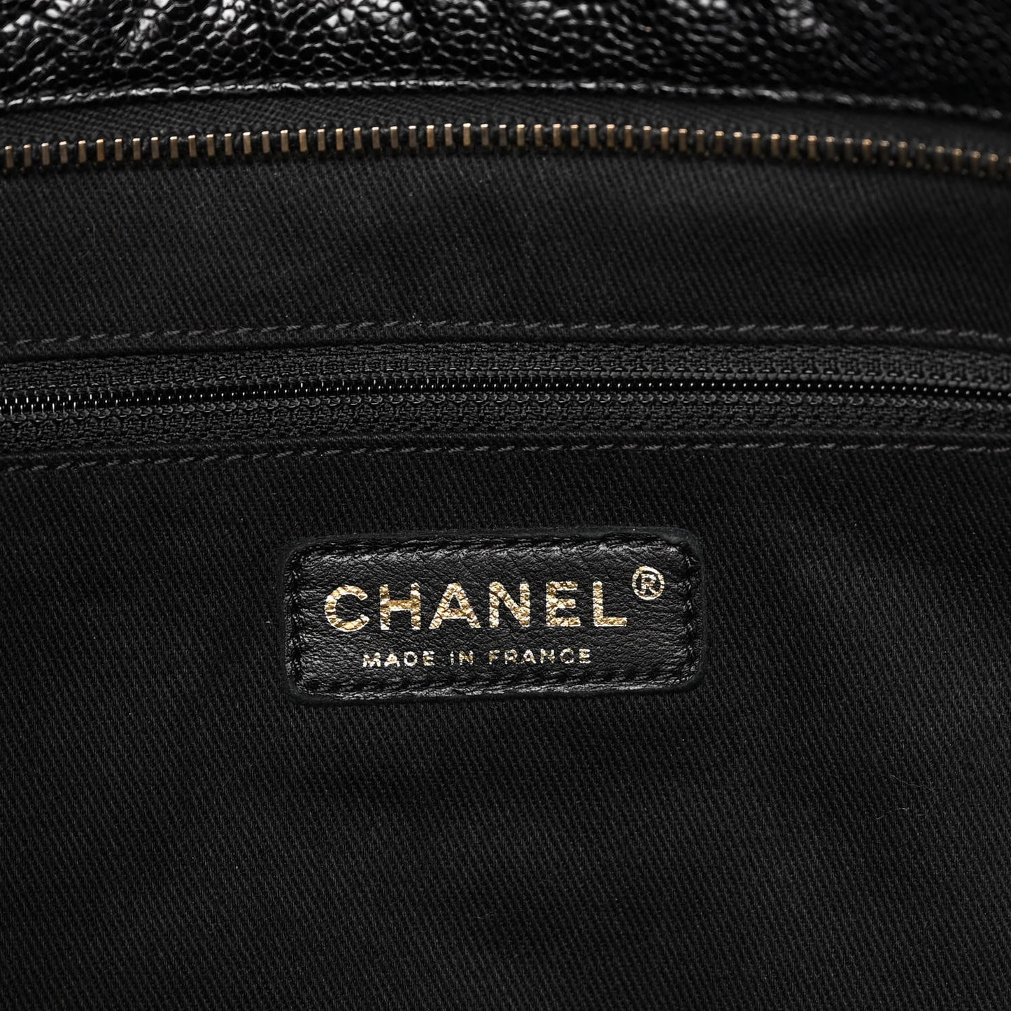 Glazed Caviar Coco Pleats Tote Black