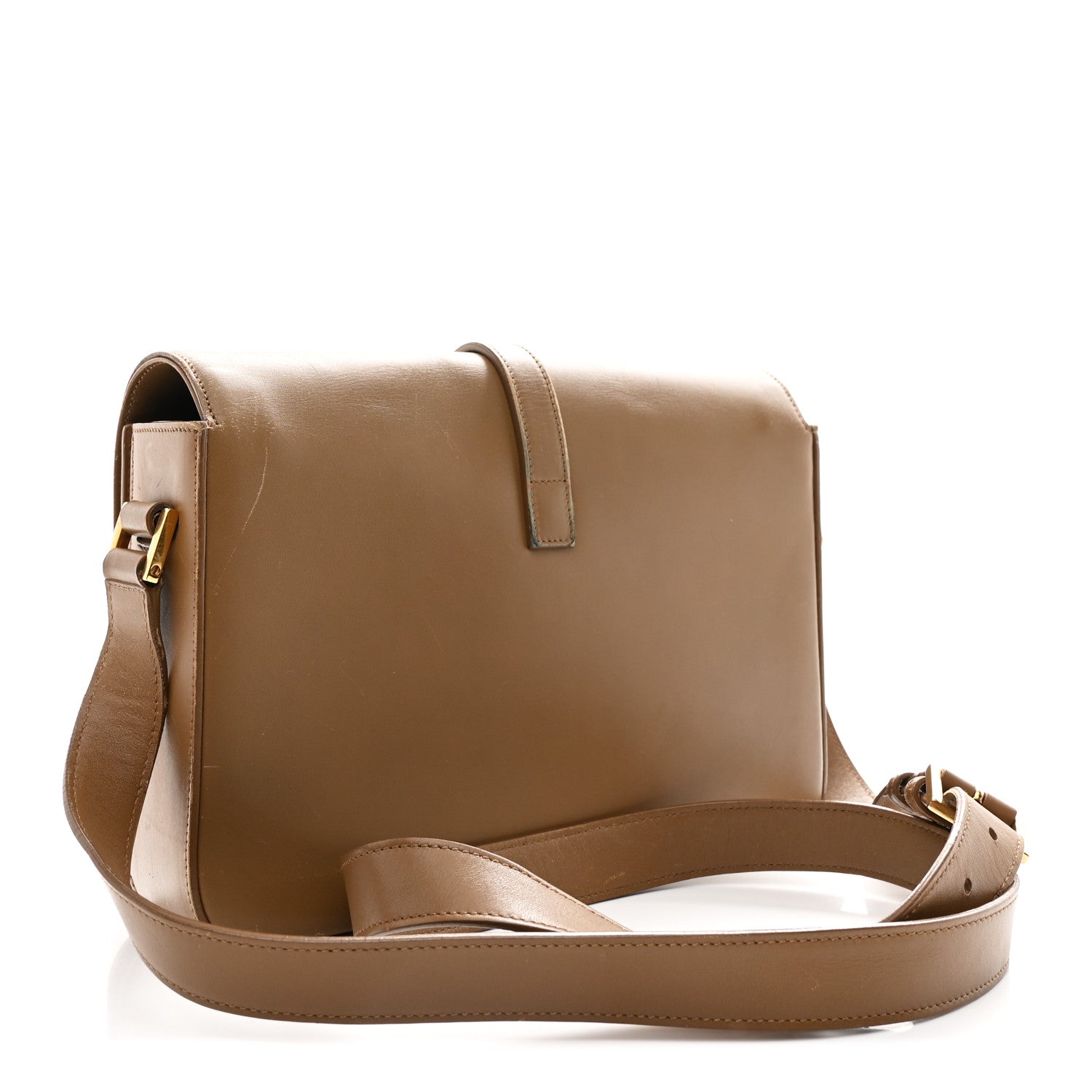 Saint Laurent Smooth Calfskin Medium Classic Monogram Universite Bag Dark Beige 3 of 10