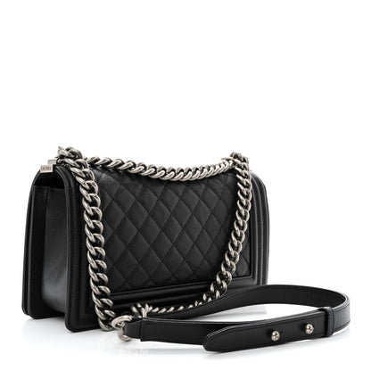 Chanel Caviar Quilted Medium Boy Flap Black 3 of 10