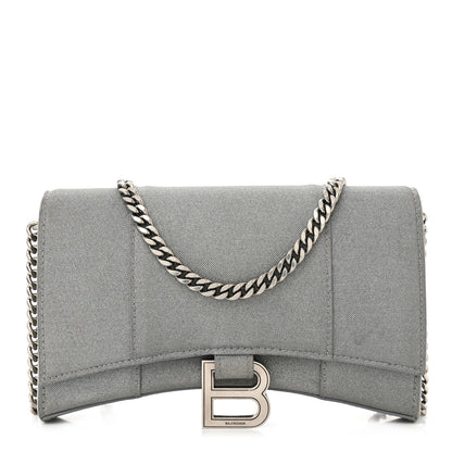 Balenciaga Glitter Fabric Hourglass Chain Bag Grey 1 of 9