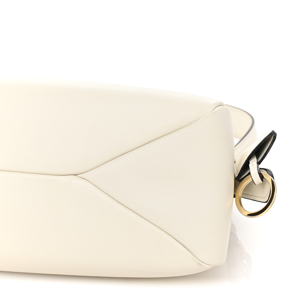Soft Calfskin Medium Aimee Shoulder Bag White