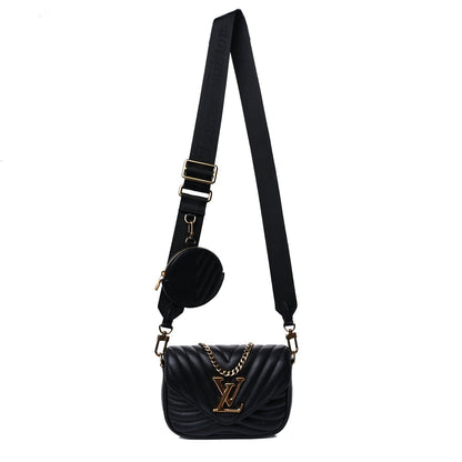 Louis Vuitton Calfskin New Wave Multi Pochette Black 1 of 8