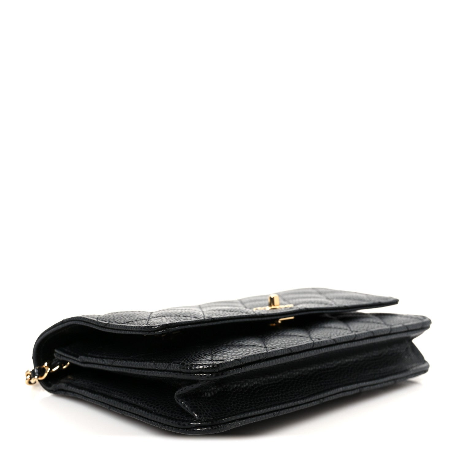 Chanel Caviar Quilted CC Turnlock Wallet On Chain WOC Black 4 of 11