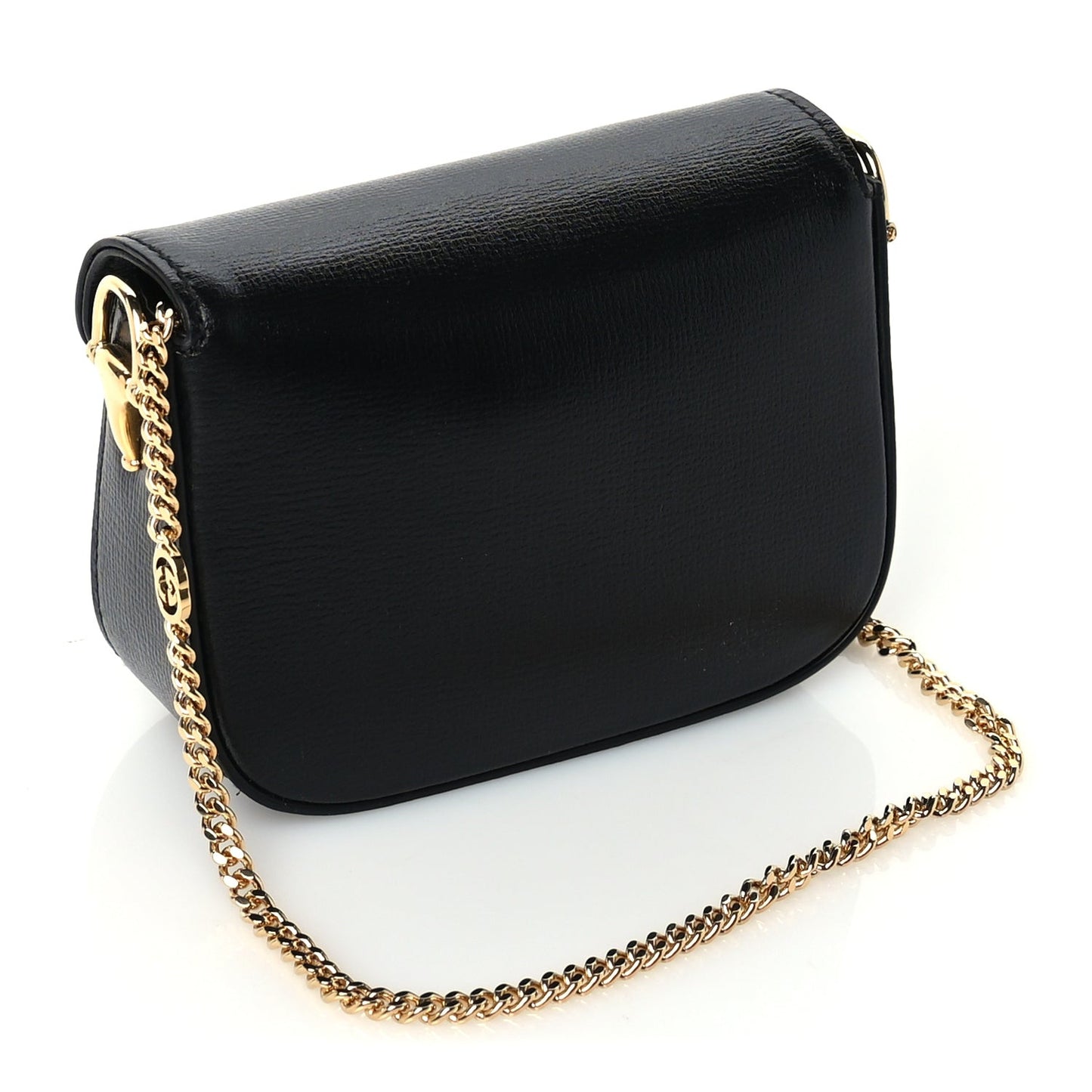 Azalea Calfskin Horsebit 1955 Super Mini Crossbody Bag  Black
