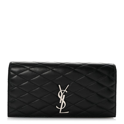 Saint Laurent Lambskin Quilted Kate Clutch Black 1 of 9