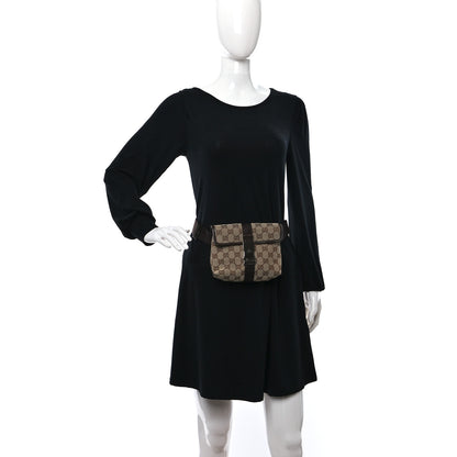 Gucci GG Monogram Buckle Belt Bag Dark Brown 2 of 10