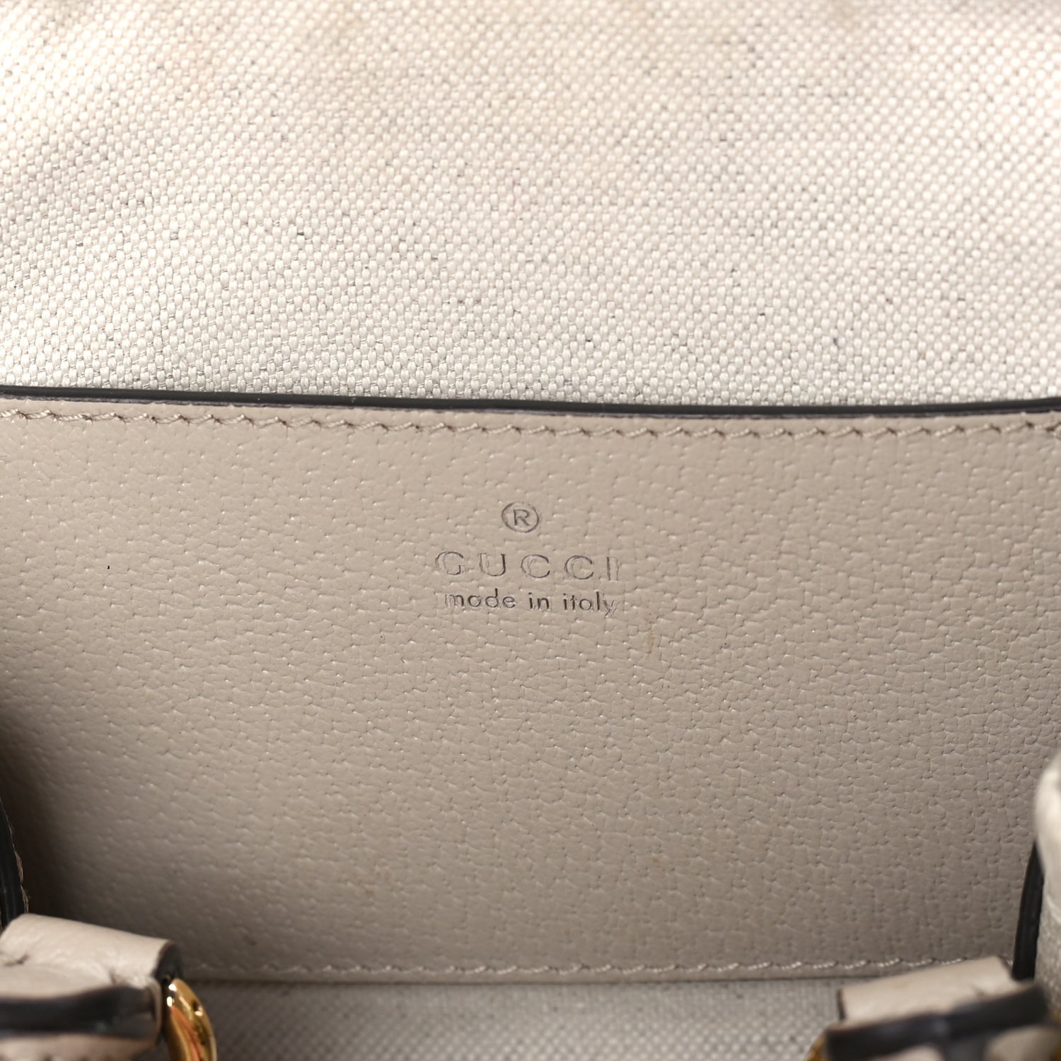 Gucci GG Supreme Monogram Textured Dollar Calfskin Web Mini Ophidia Top Handle Bag Beige Mystic White Oatmeal 5 of 7