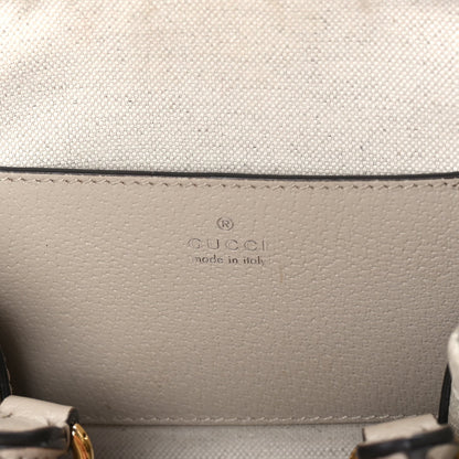 Gucci GG Supreme Monogram Textured Dollar Calfskin Web Mini Ophidia Top Handle Bag Beige Mystic White Oatmeal 5 of 7