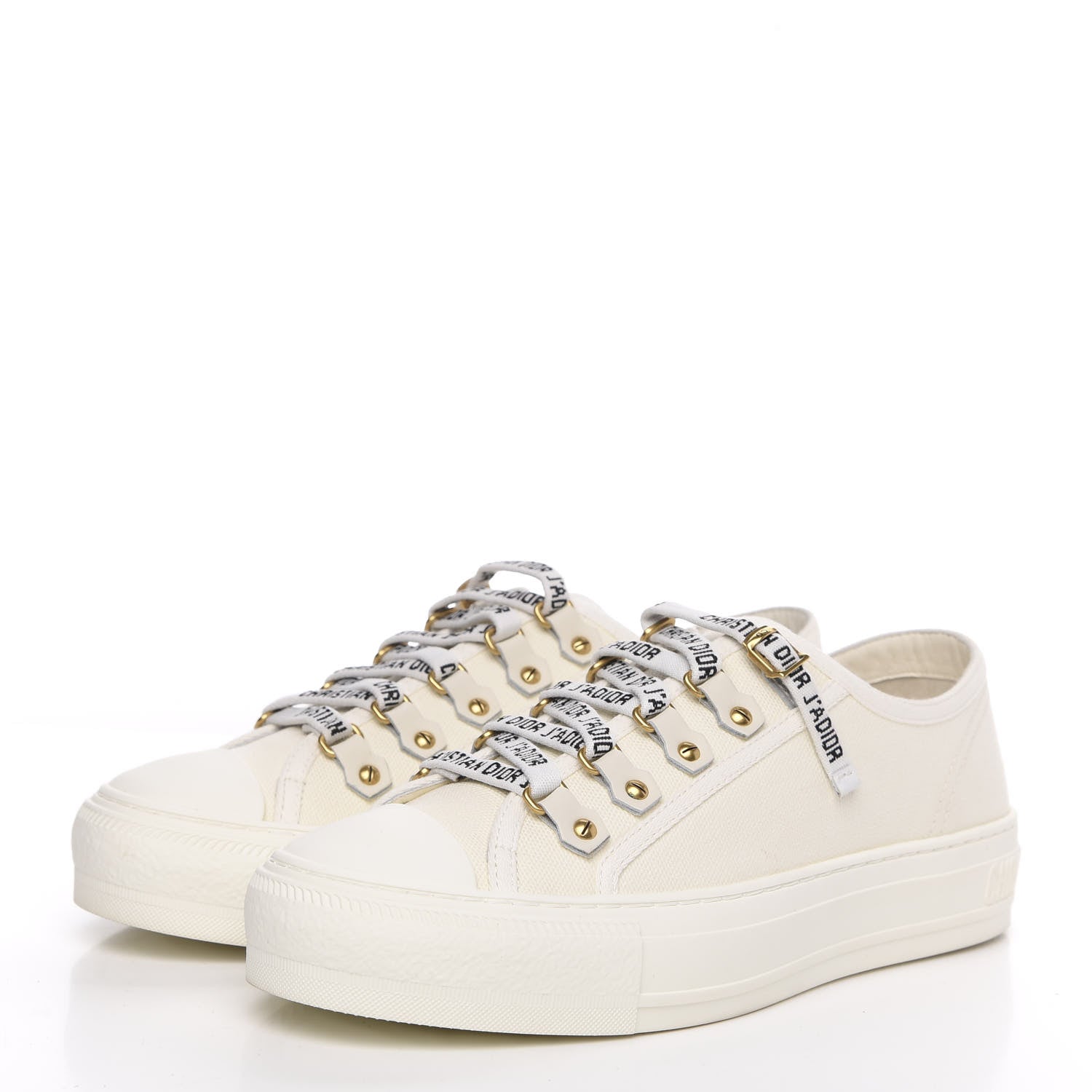 Christian Dior Canvas Walk'n Dior Low Top Sneakers 36 White 3 of 9
