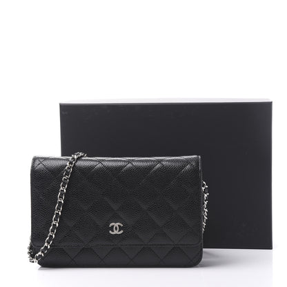 Chanel Caviar Quilted Wallet On Chain WOC Black 11 of 11