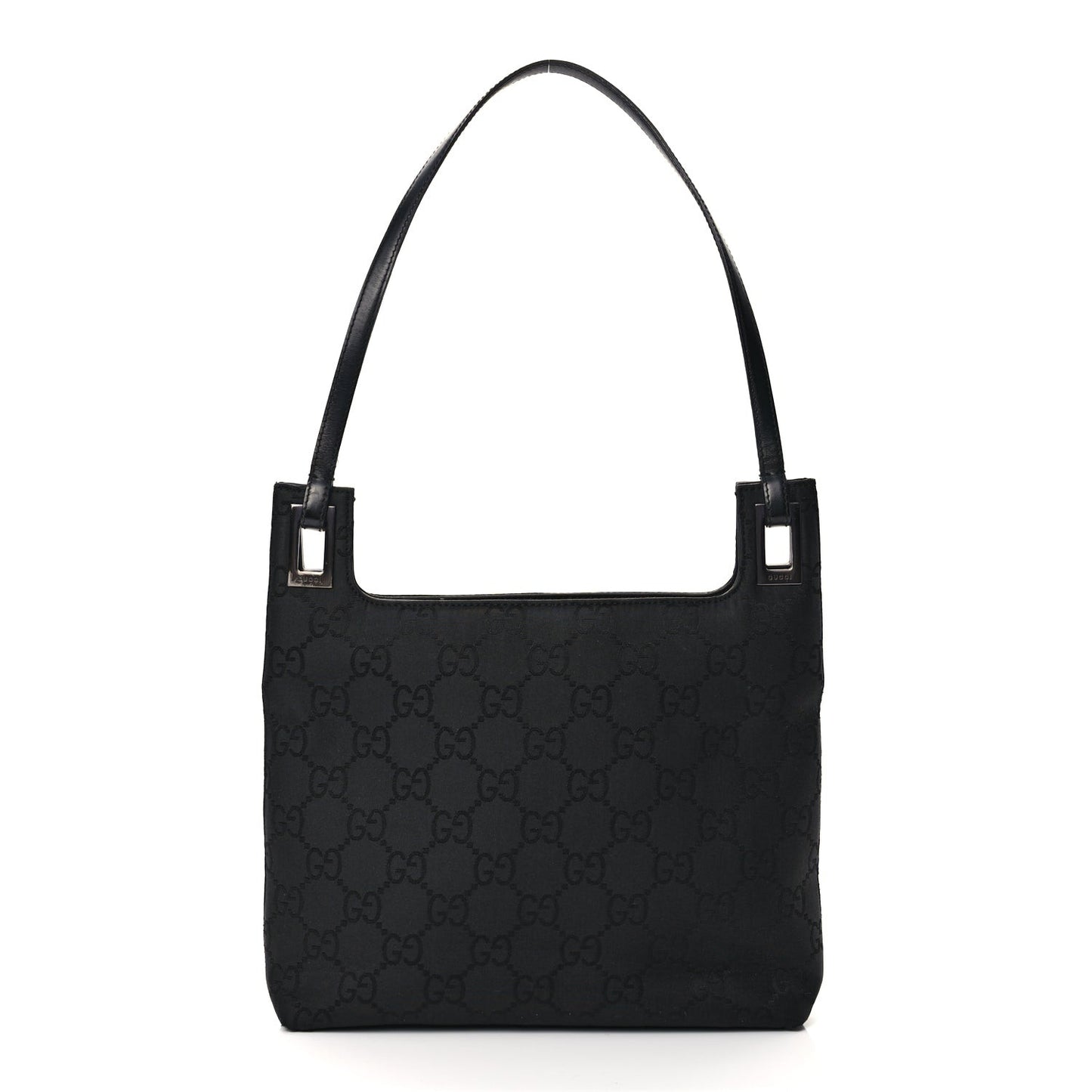 Nylon Monogram Shoulder Bag Black