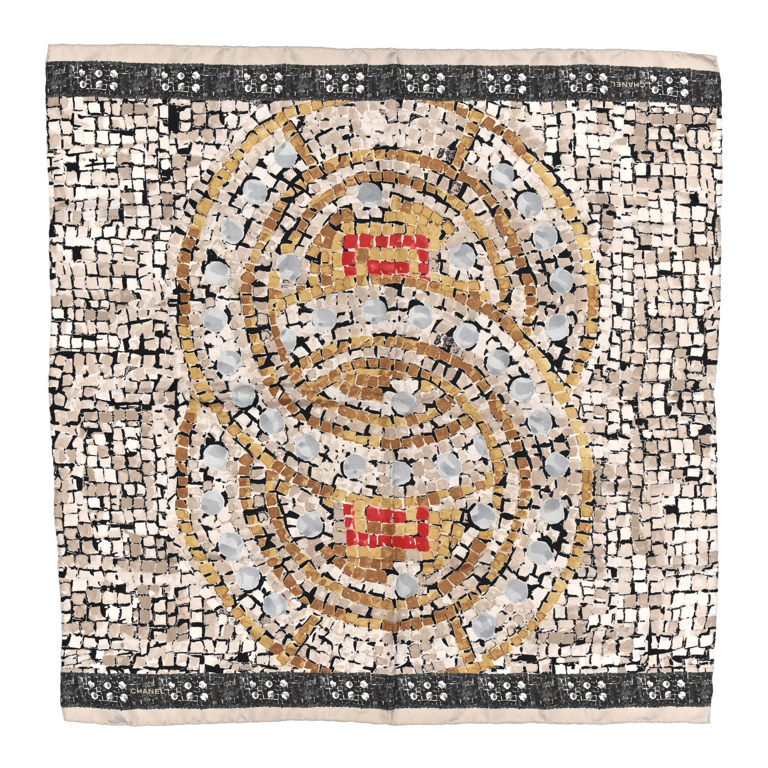 Chanel Silk Mosaic CC Logo Scarf Multicolor 1 of 3