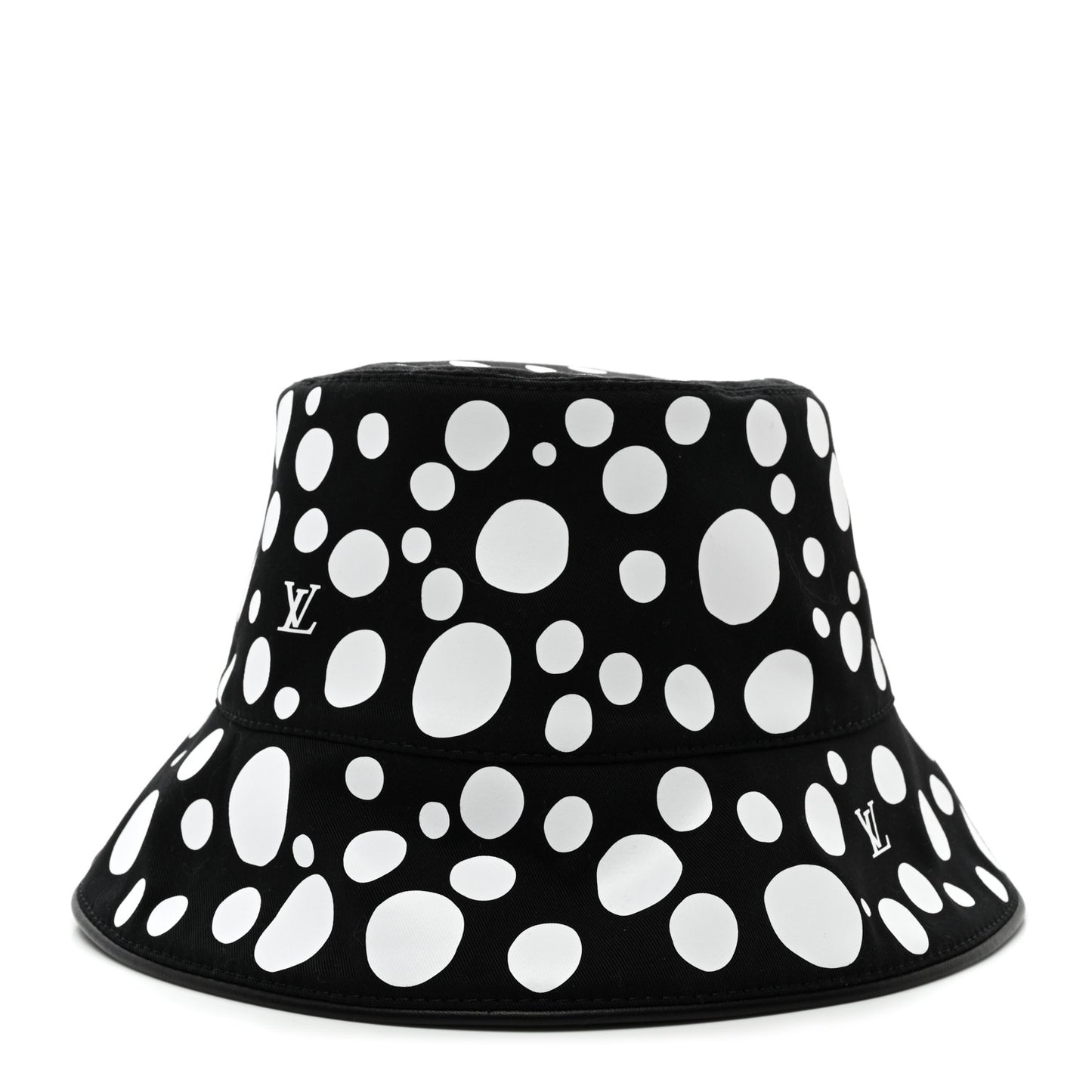 LV x YK Monogram Dots Reversible Bucket Hat S Black White