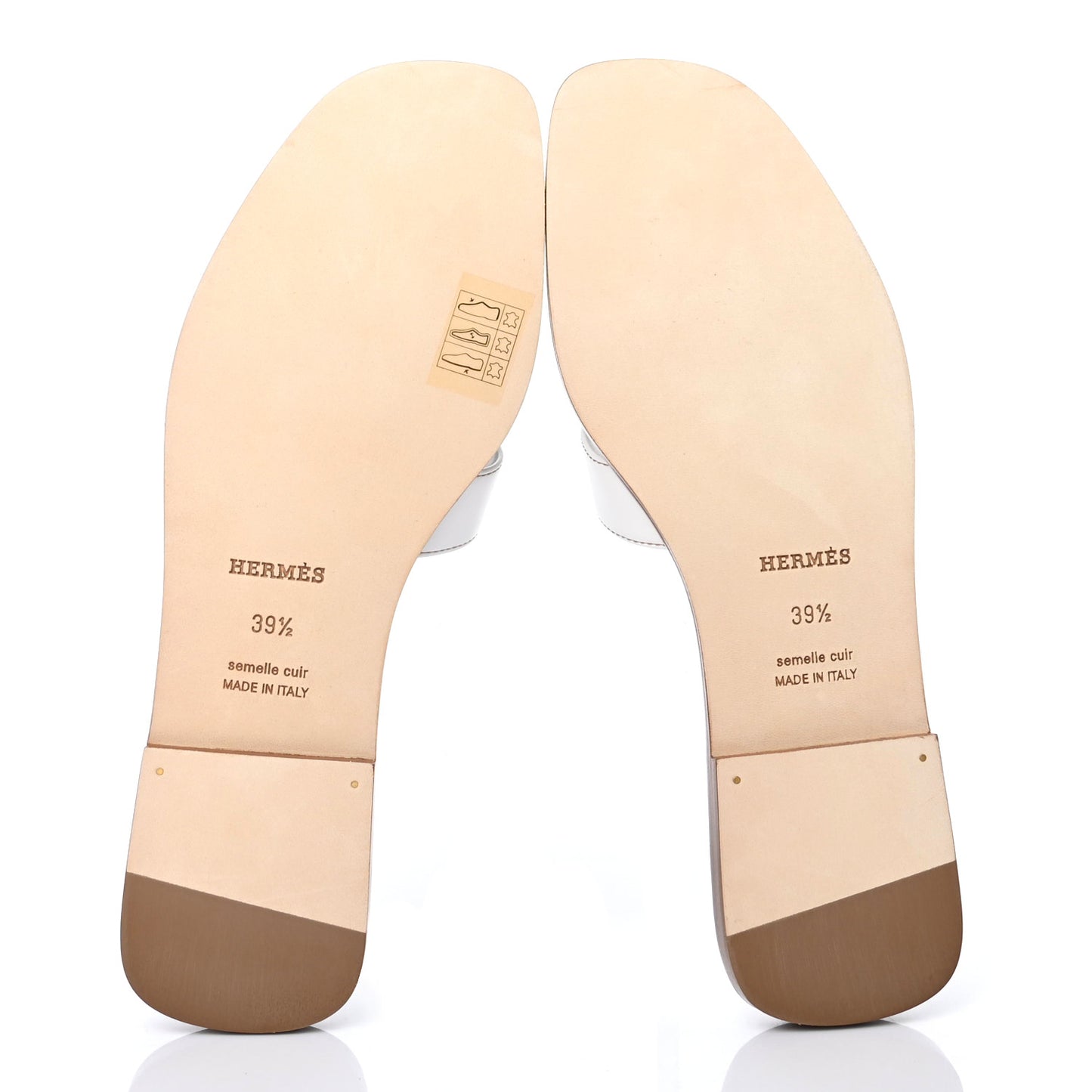 Box Calfskin Oran Sandals 39.5 White