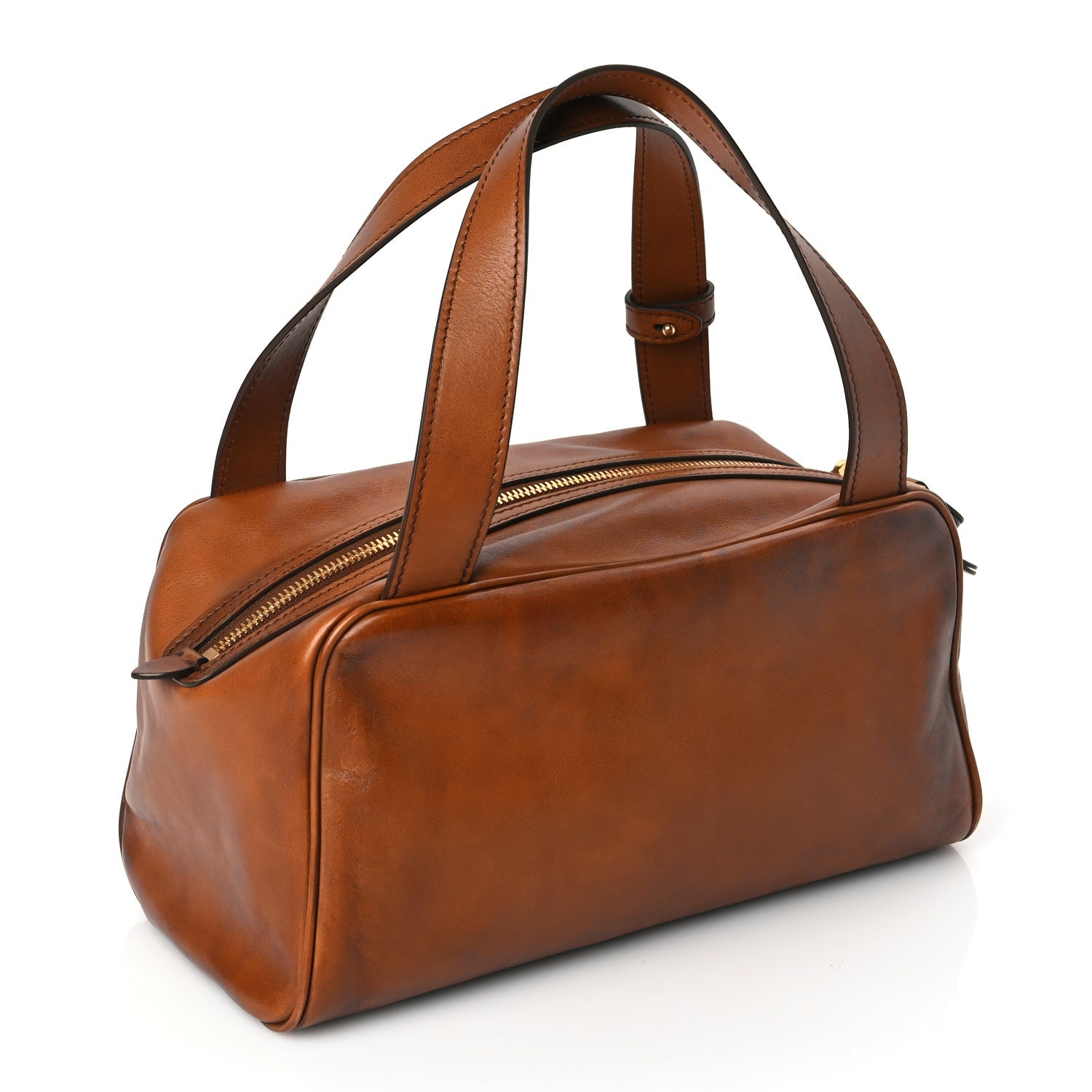 Miu Miu Calfskin Top Handle Bag Cognac 2 of 8