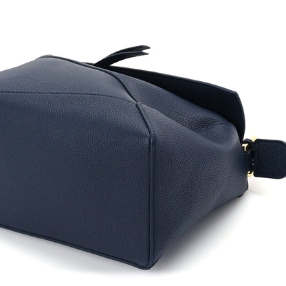 Loewe Soft Grained Calfskin Small Puzzle Edge Bag  Navy 15 of 16