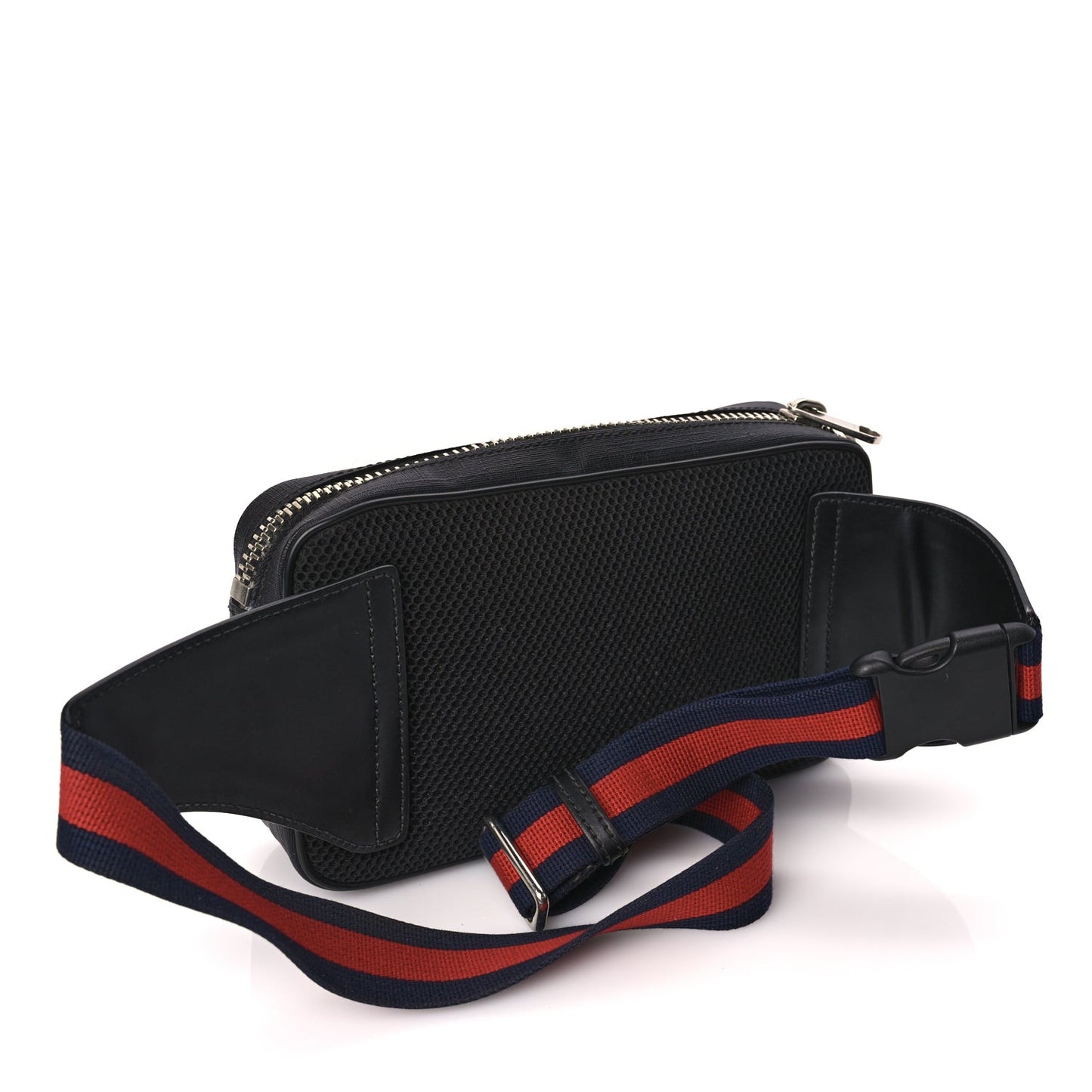 Soft GG Supreme Monogram Web Belt Bag Black Grey