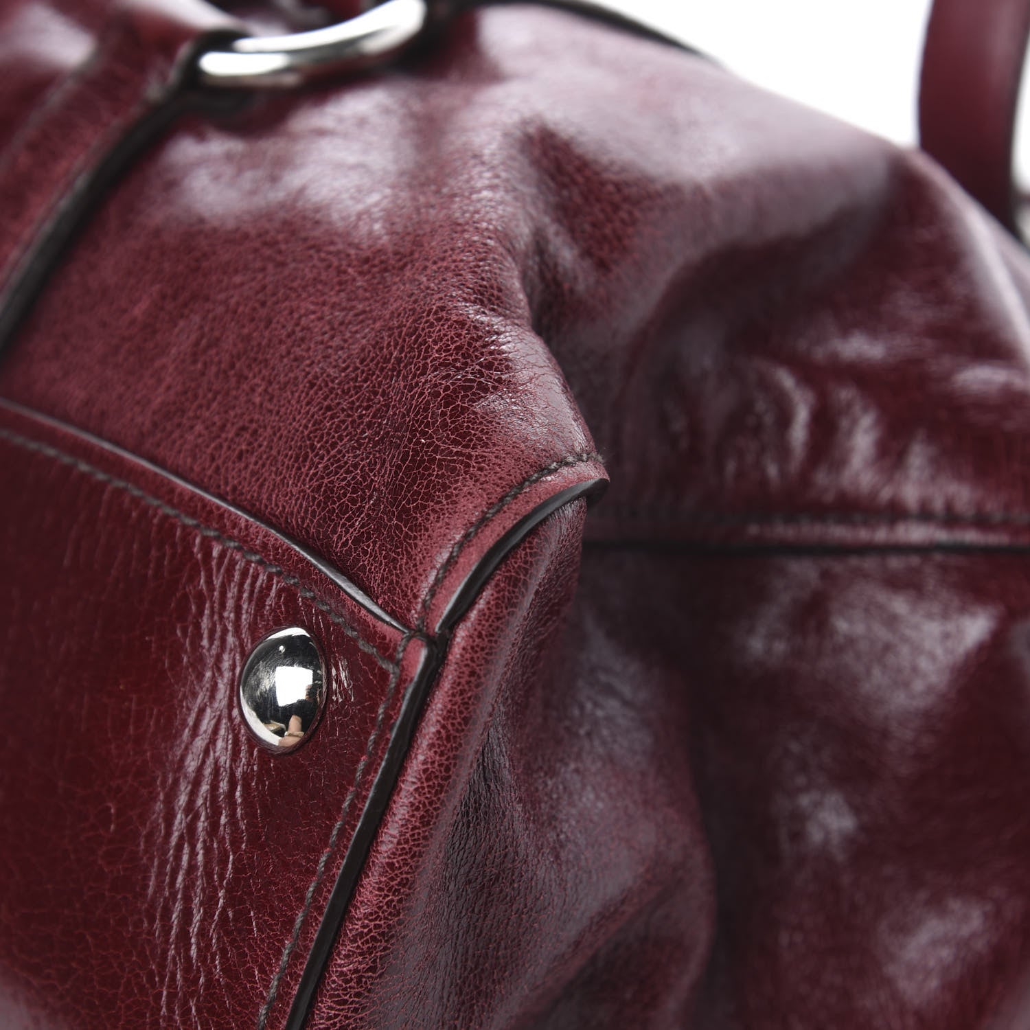 Miu Miu Vitello Shine Tote Amaranto 15 of 15