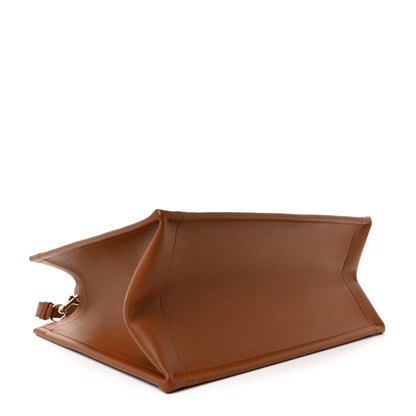 Christian Dior Calfskin Macro Cannage Medium Book Tote Golden Saddle 4 of 12