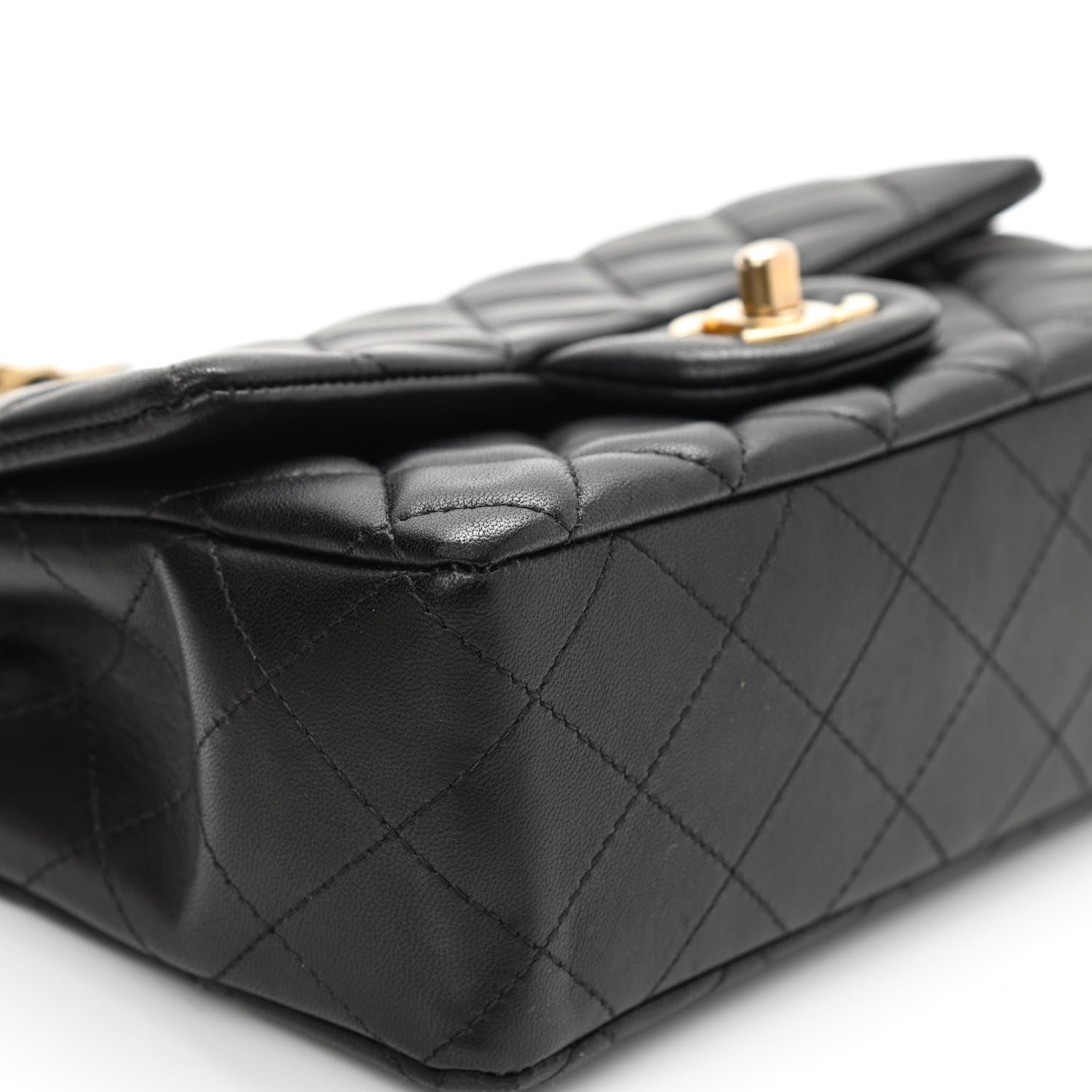 Chanel Lambskin Quilted Mini Rectangular Flap Black 10 of 13