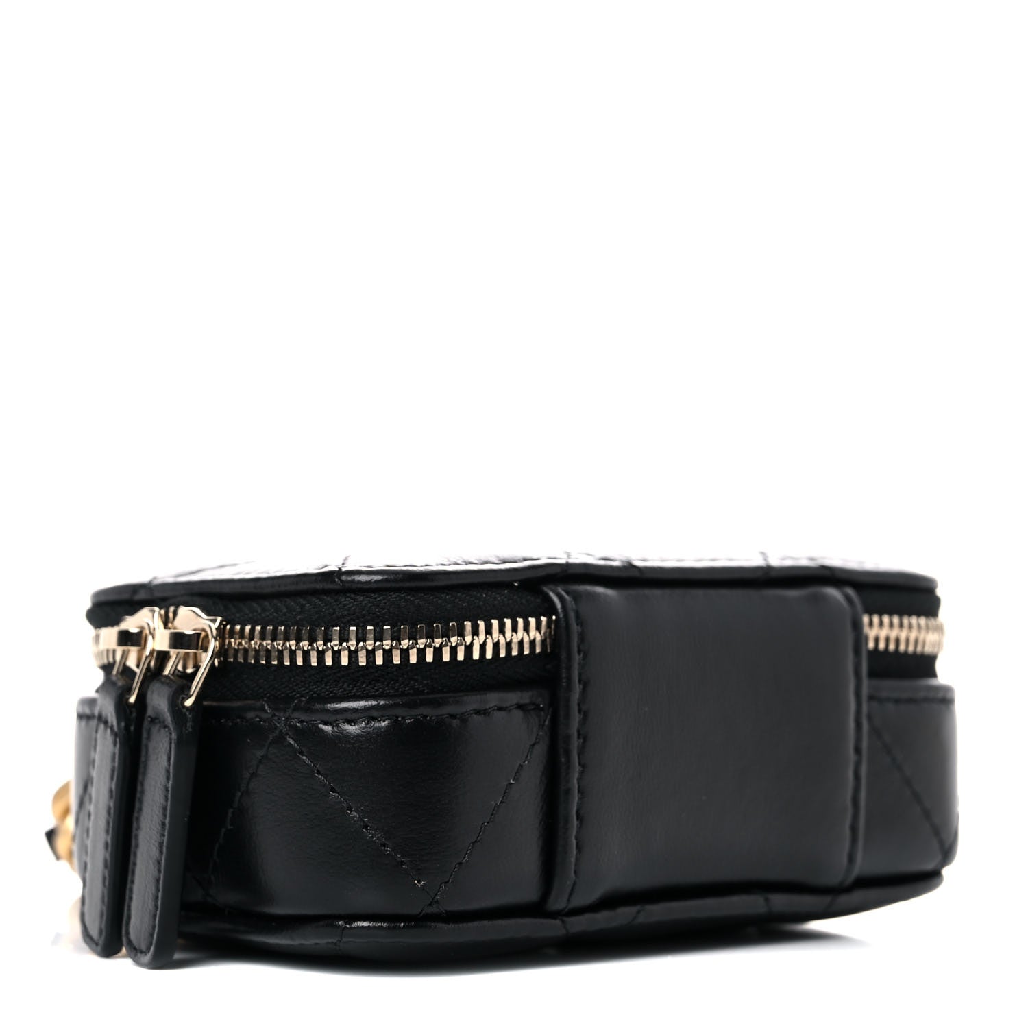 Chanel Lambskin Quilted Mini Lacquered Chain Clutch Black 4 of 10