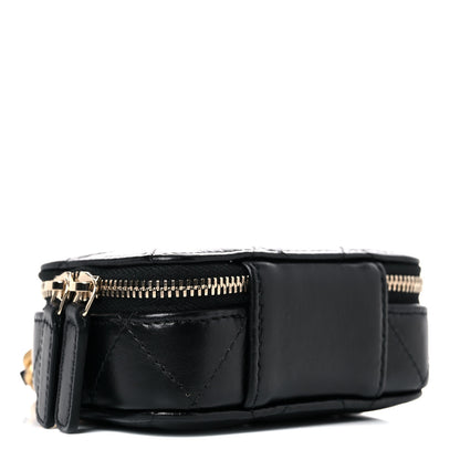 Chanel Lambskin Quilted Mini Lacquered Chain Clutch Black 4 of 10
