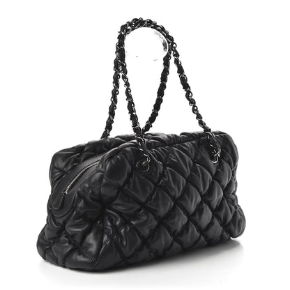 Chanel Lambskin Bubble Quilt Bowler Black 3 of 10