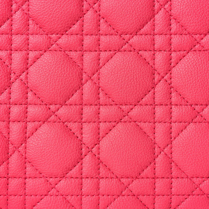 Christian Dior Supple Calfskin Cannage Large Caro Daily Pouch Pink 5 of 7
