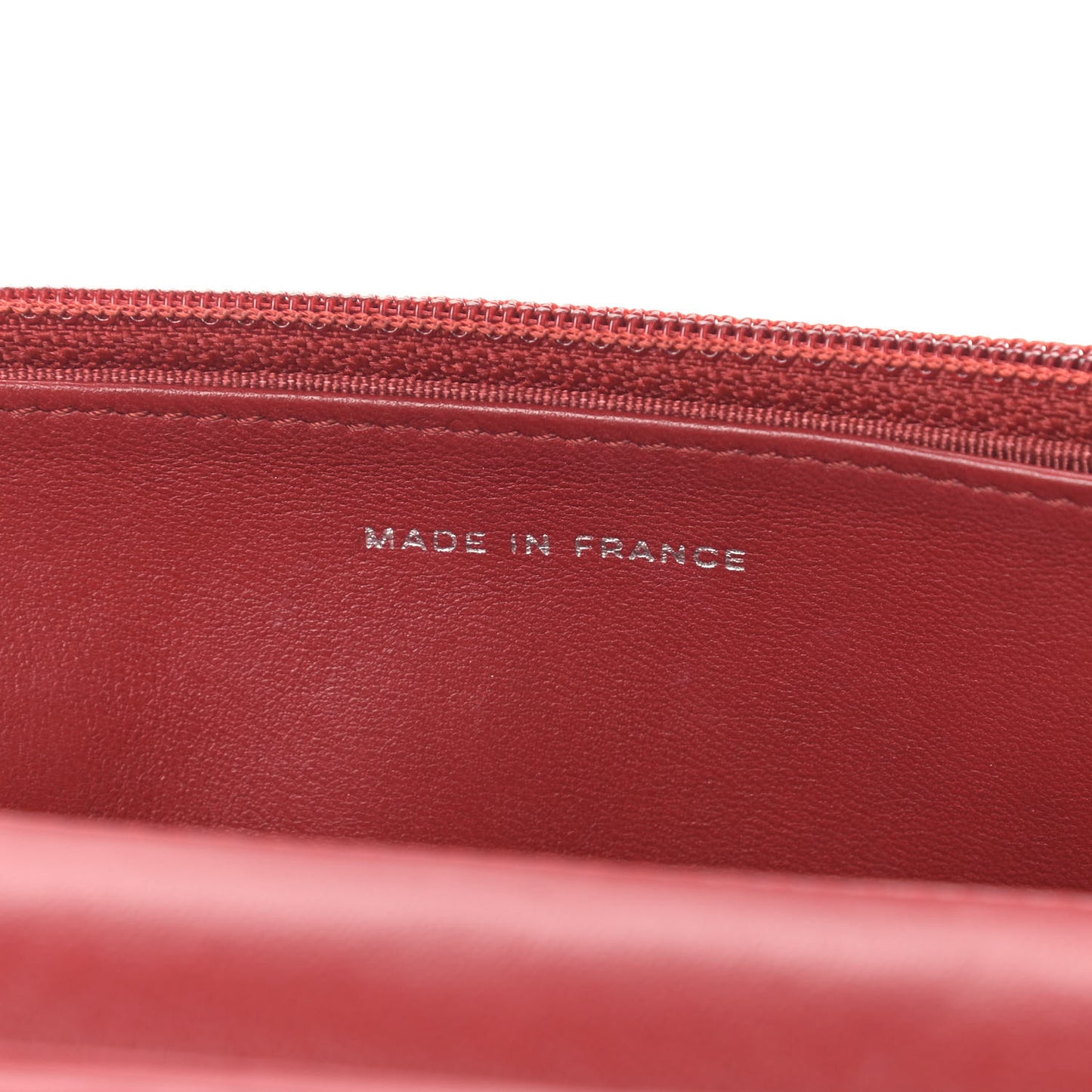 Lambskin Quilted Wallet On Chain WOC Red