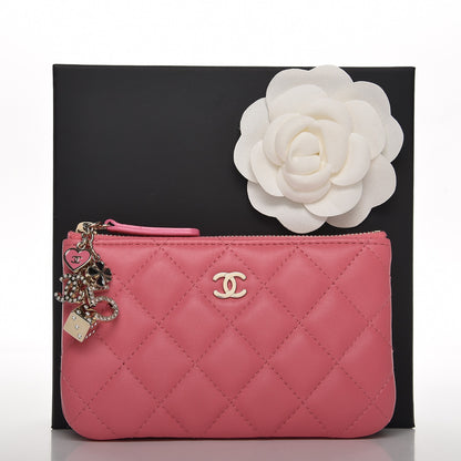 Chanel Lambskin Quilted Small Casino Cosmetic Case Pink 8 of 8