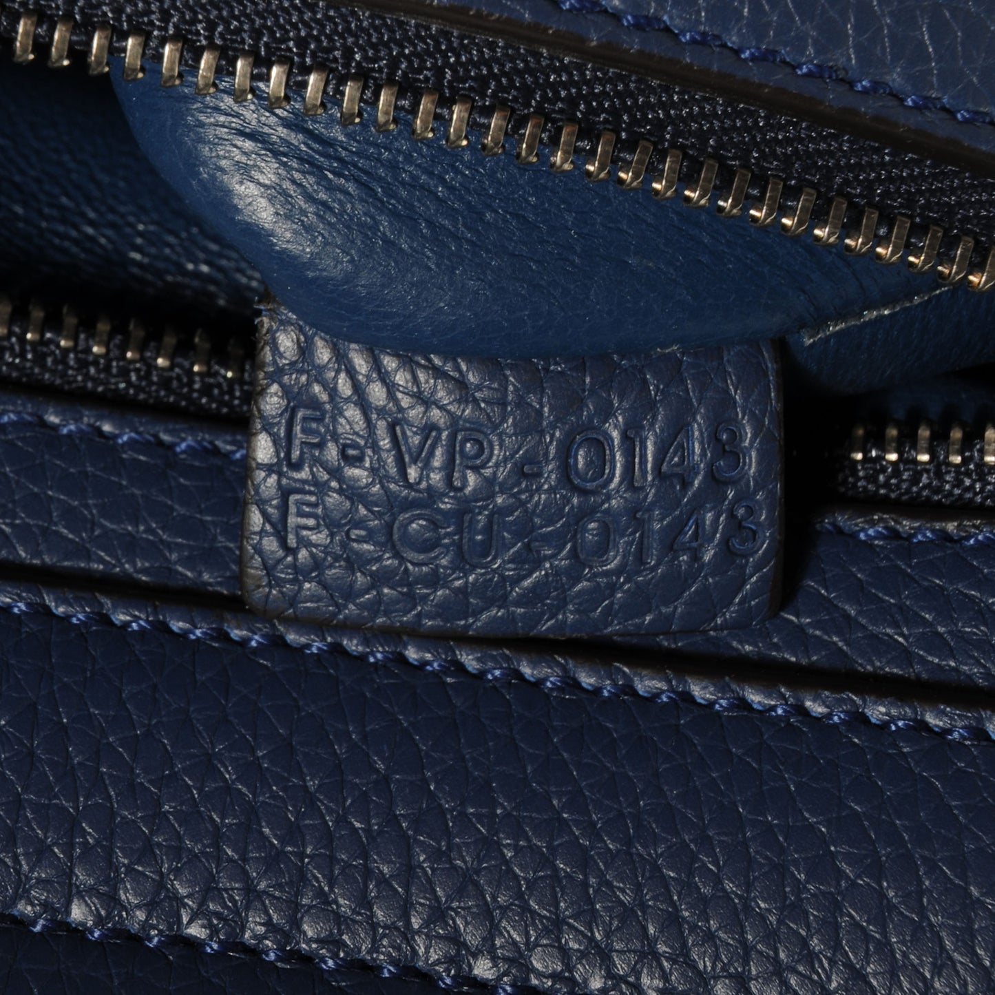 Calfskin and Suede Small Trapeze Ocean Blue