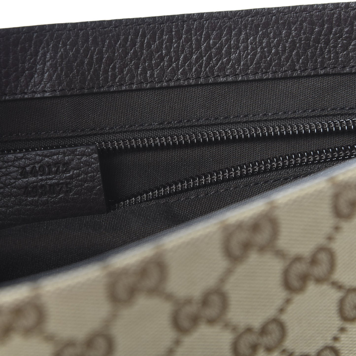 Monogram Flap Messenger Bag Beige Dark Brown