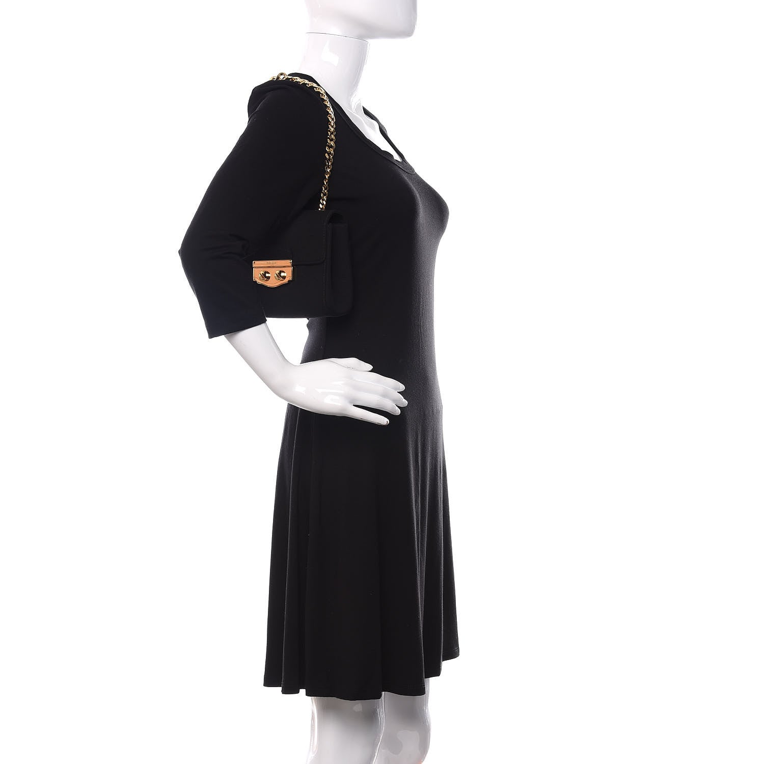 Saint Laurent Satin Chain Shoulder Bag Black 2 of 11