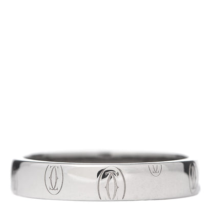 Cartier 18K White Gold 4mm Happy Birthday Band Ring 56 7.5 1 of 4