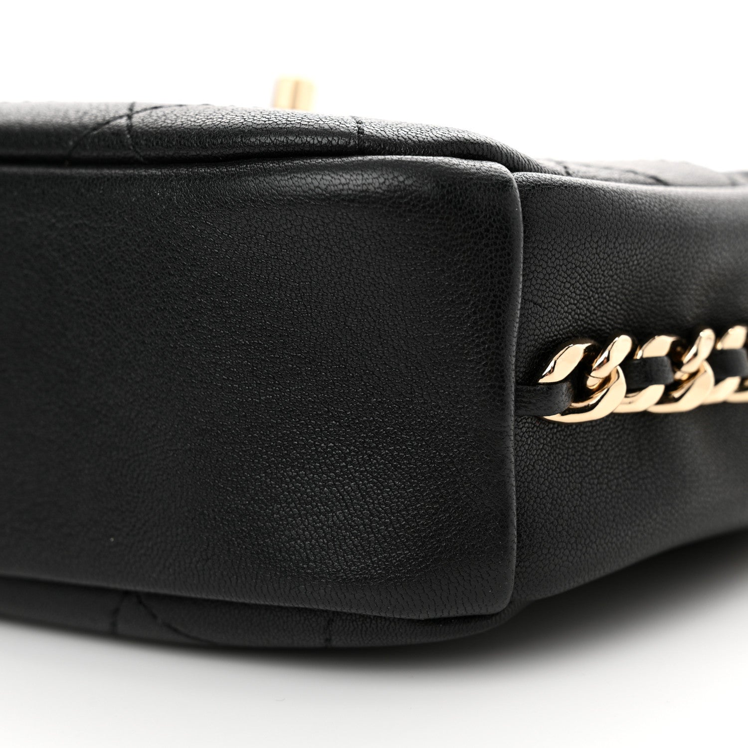 Chanel Goatskin Quilted Small Casual Trip Camera Case Black 10 of 10