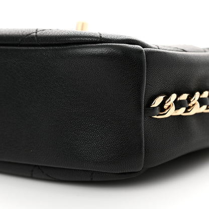 Chanel Goatskin Quilted Small Casual Trip Camera Case Black 10 of 10