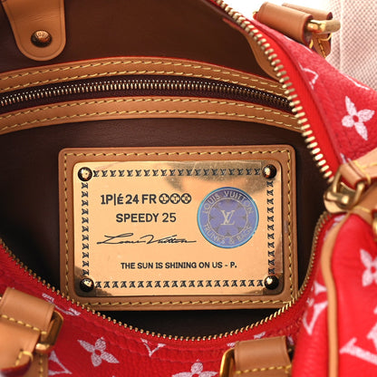 Louis Vuitton Soft Calfskin Monogram Speedy P9 Bandouliere 25 Red 5 of 8