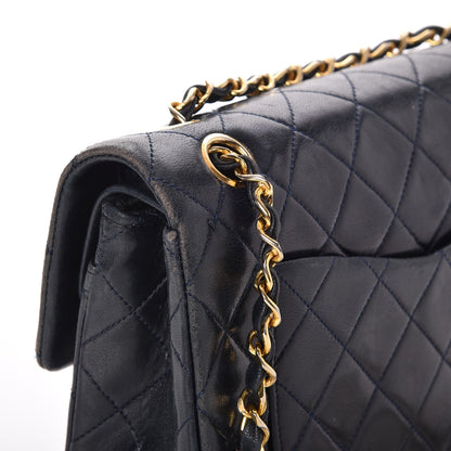Chanel Lambskin Quilted Small Double Flap Navy 9 of 10