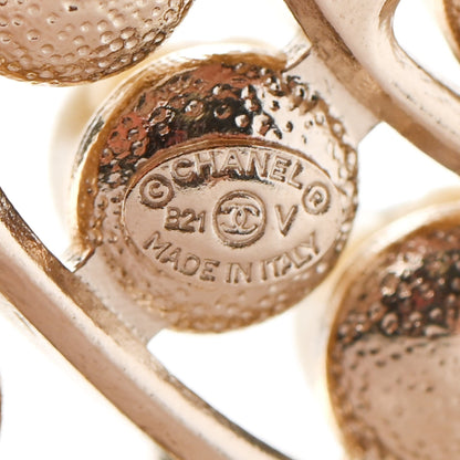 Chanel Pearl CC Brooch Light Gold 5 of 6